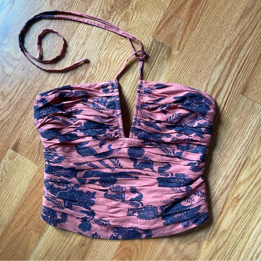 Anthropologie V-neck Halter Top